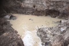 Main-line-next-to-Airport-Damaged-pipe-removed-hole-filled-with-water-11-03-2019